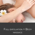 Body exfoliation and moisturizing massage at home